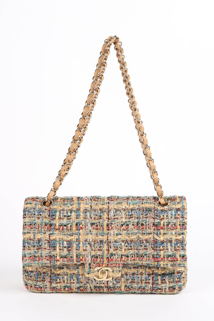 RARE 2019 Chanel Paris Egypt Collection Tweed Medium Double  Flap Bag