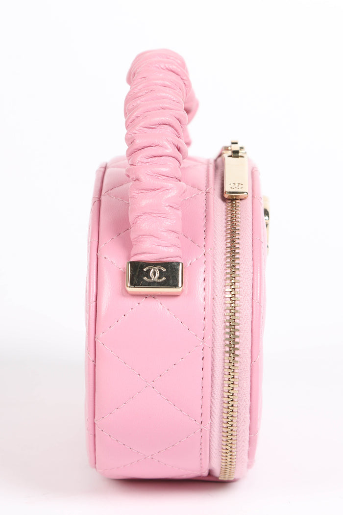2021 Chanel Bubblegum Pink Mini Top Handle Vanity Case