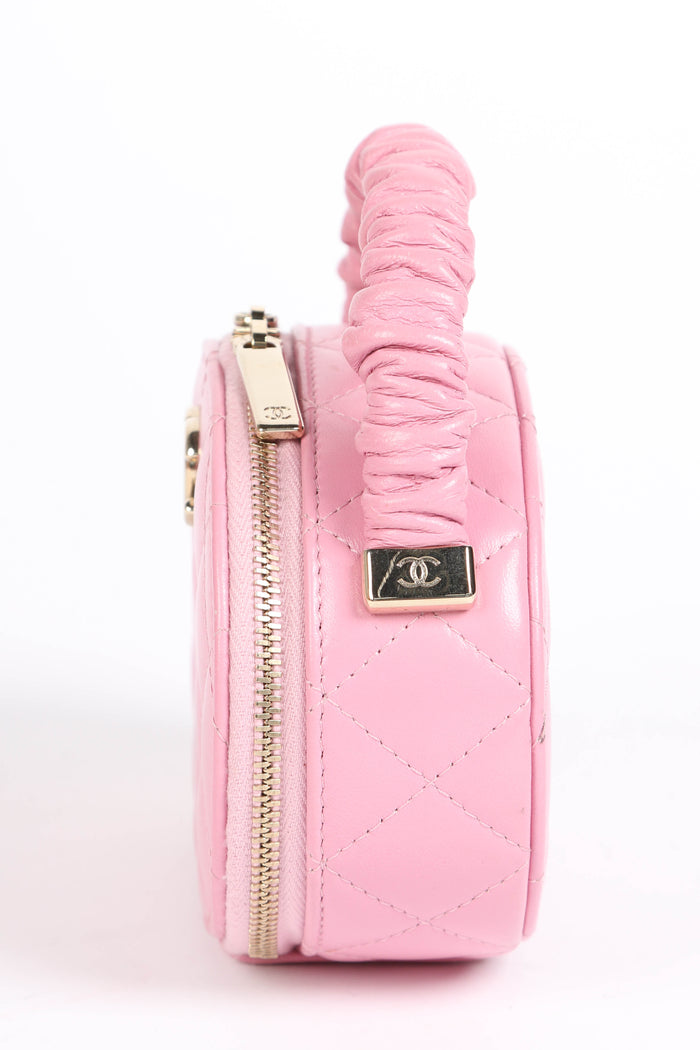 2021 Chanel Bubblegum Pink Mini Top Handle Vanity Case