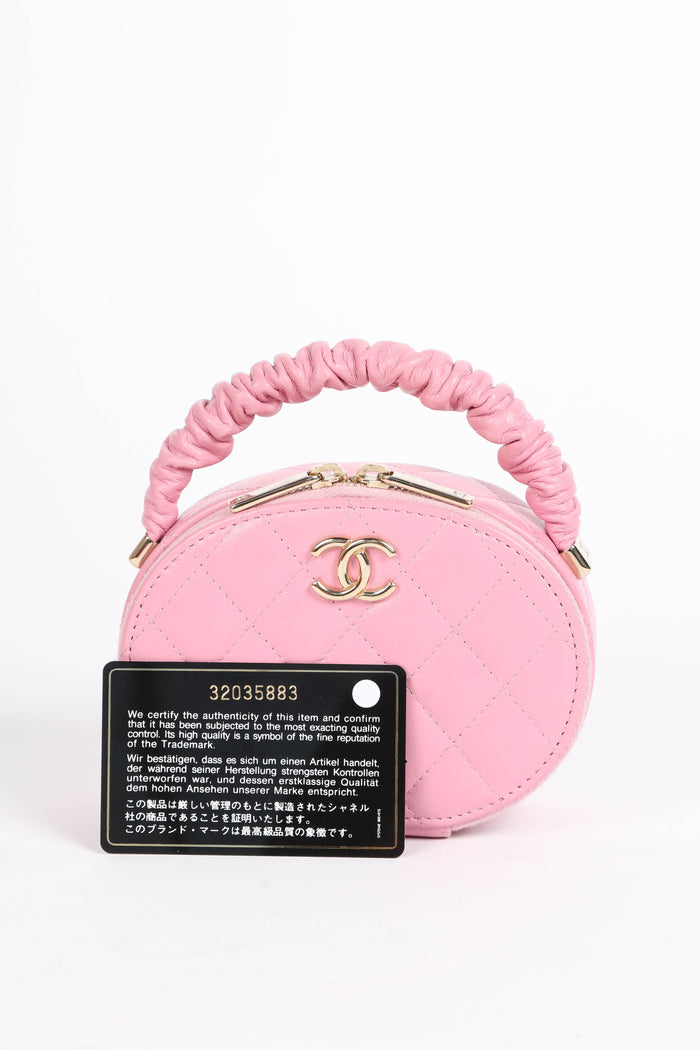 2021 Chanel Bubblegum Pink Mini Top Handle Vanity Case