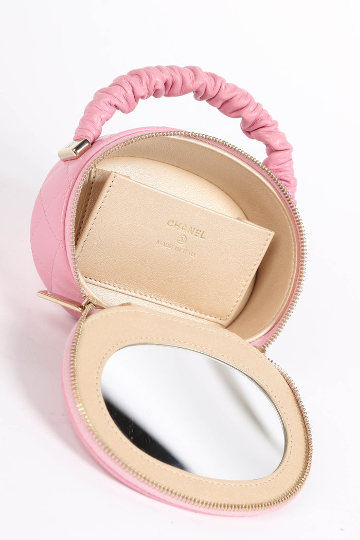 2021 Chanel Bubblegum Pink Mini Top Handle Vanity Case