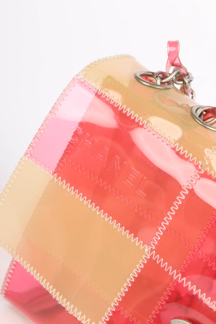 90s Chanel PVC Patchwork Single Flap Shoulder Bag