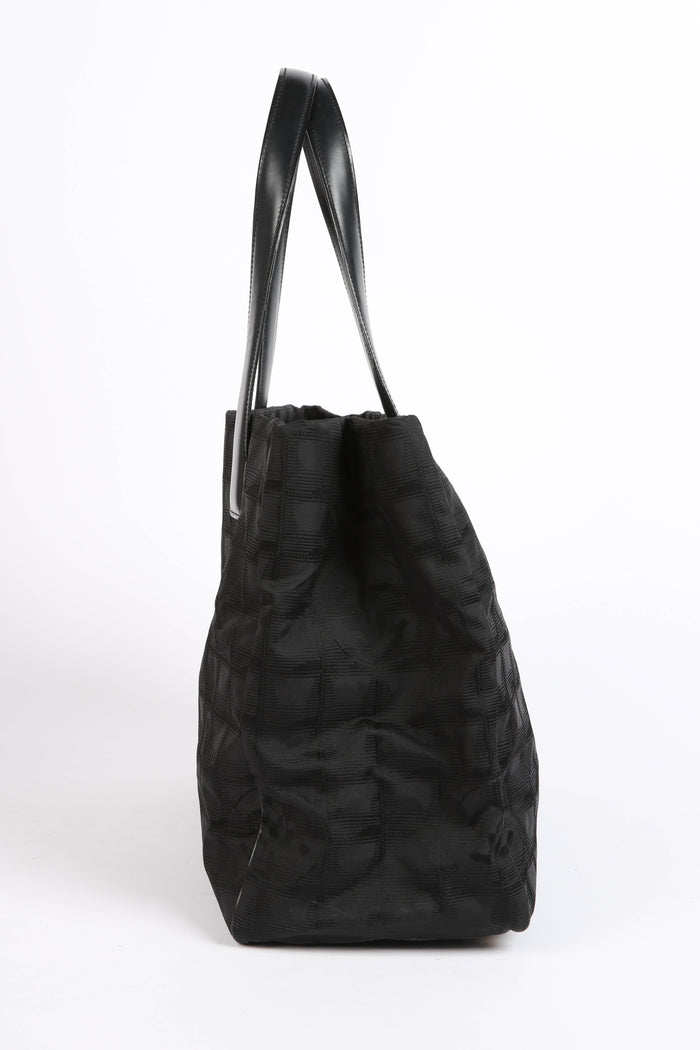 2000s Chanel Black Travel Line Tote Bag