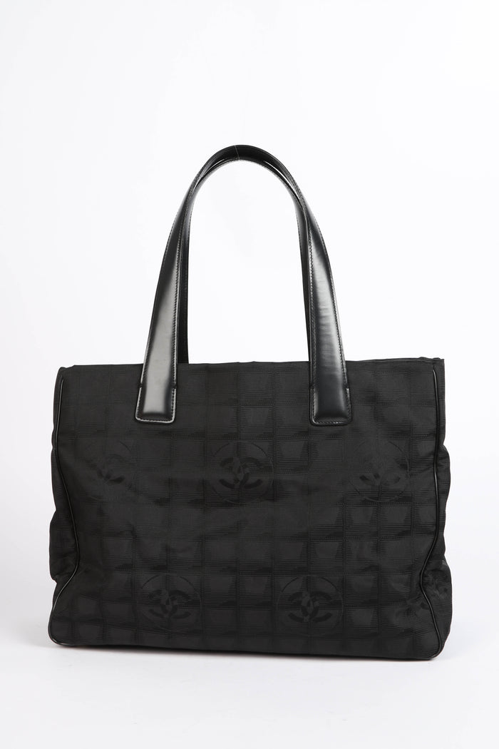 2000s Chanel Black Travel Line Tote Bag
