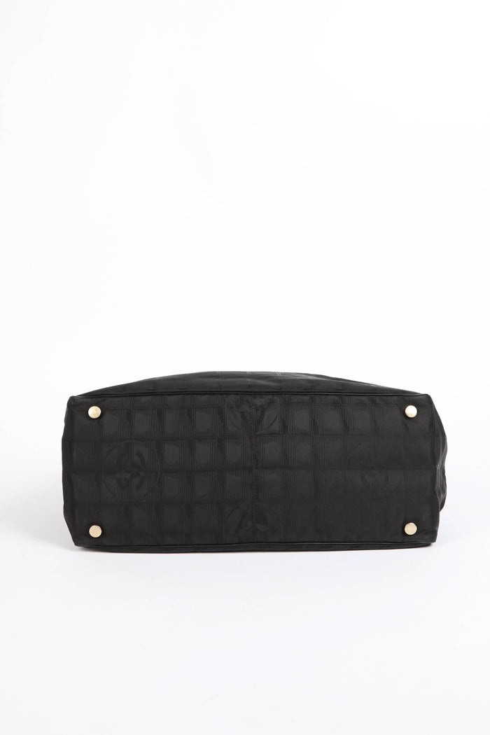 2000s Chanel Black Travel Line Tote Bag