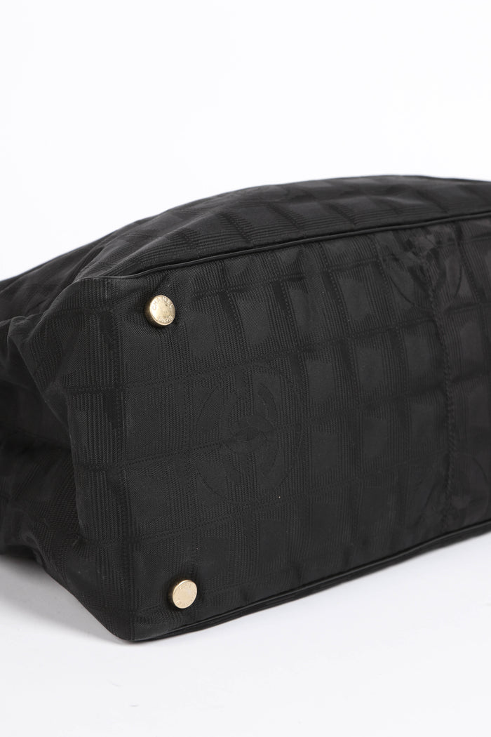 2000s Chanel Black Travel Line Tote Bag