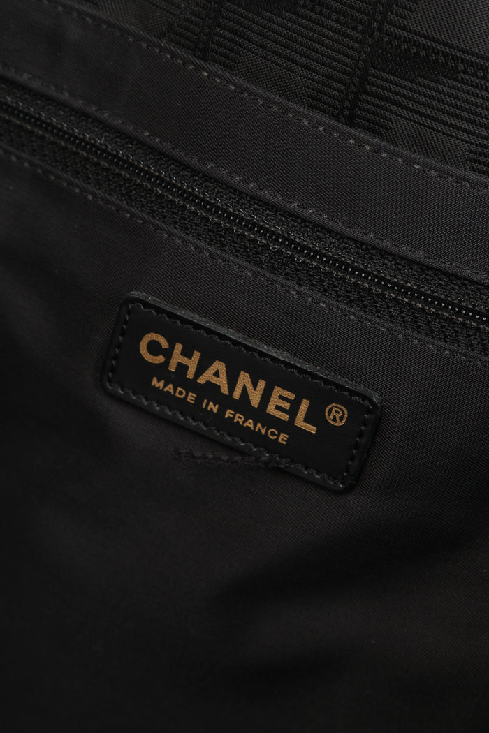 2000s Chanel Black Travel Line Tote Bag