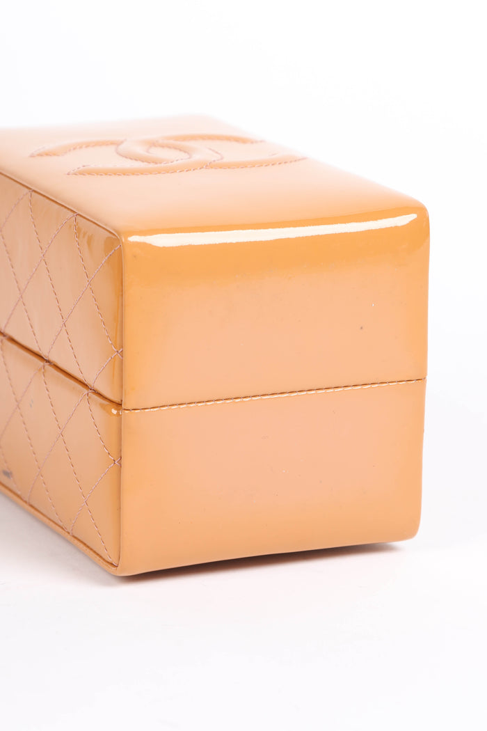 RARE 2014 Chanel Caramel Patent Leather Milk Carton Crossbody Bag