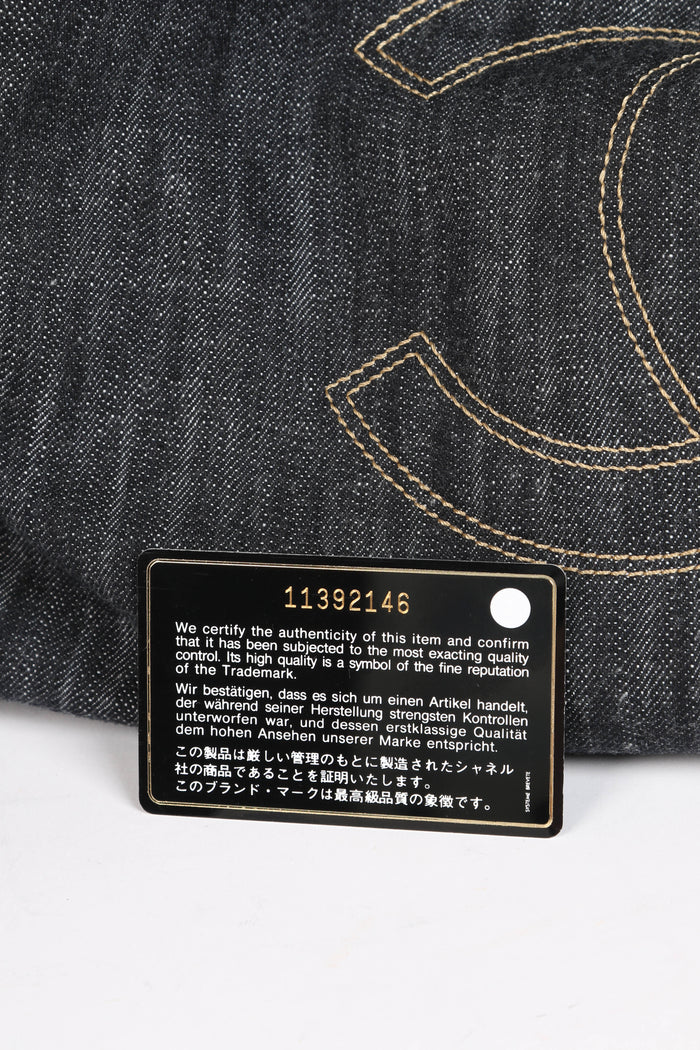 2000s Chanel Denim CC XL Tote Bag