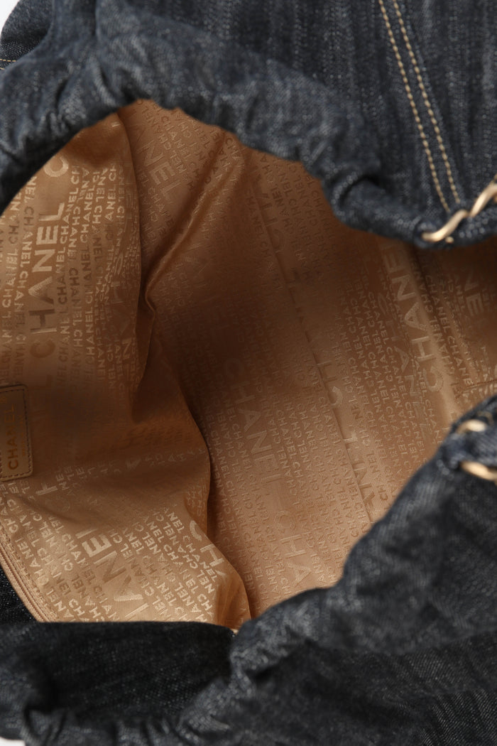 2000s Chanel Denim CC XL Tote Bag