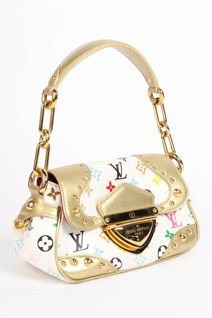 Vintage Louis Vuitton x Takashi Murakami White Multicolour Marilyn Shoulder Bag