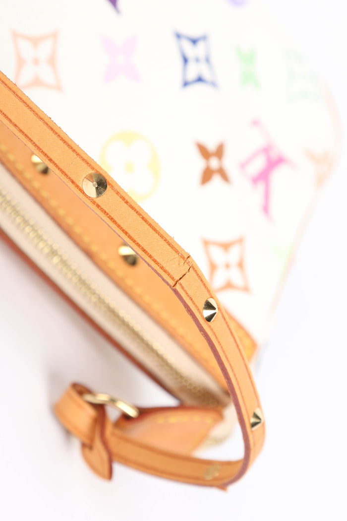 RARE Louis Vuitton x Takashi Murakami White Multicolour Pochette Accessoires