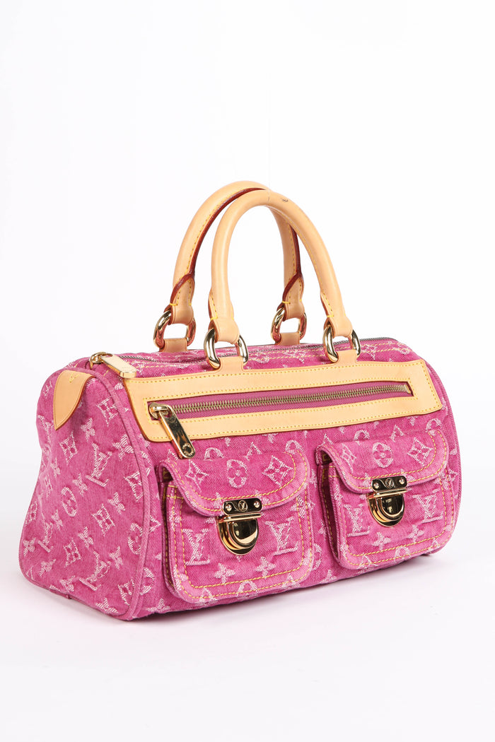 Vintage Louis Vuitton Pink Denim Neo Speedy Bag