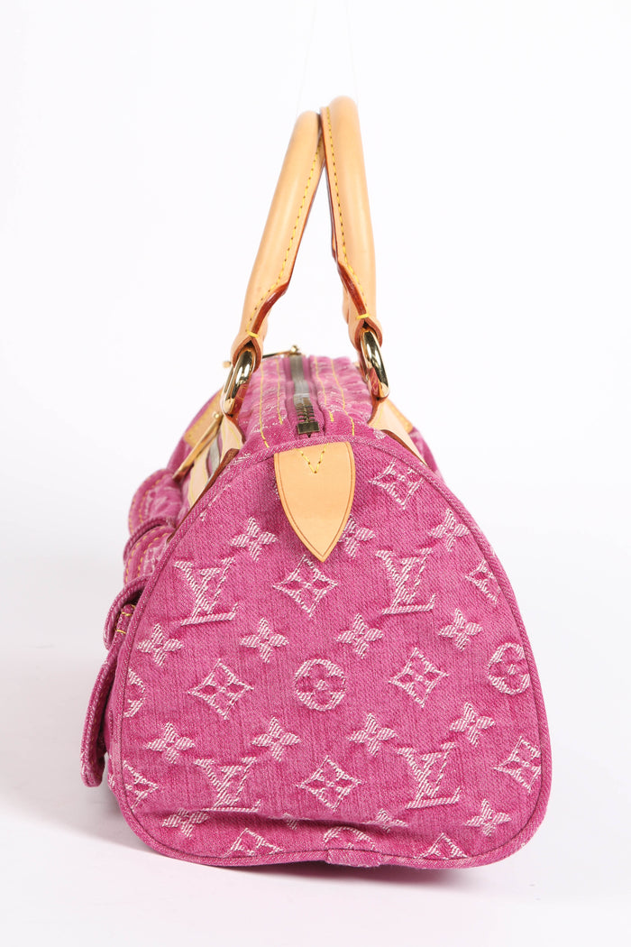 Vintage Louis Vuitton Pink Denim Neo Speedy Bag