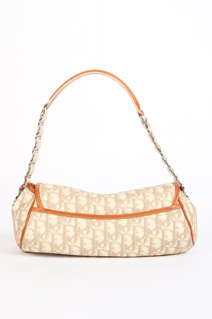 2000s Christian Dior Beige Romantique Shoulder Bag