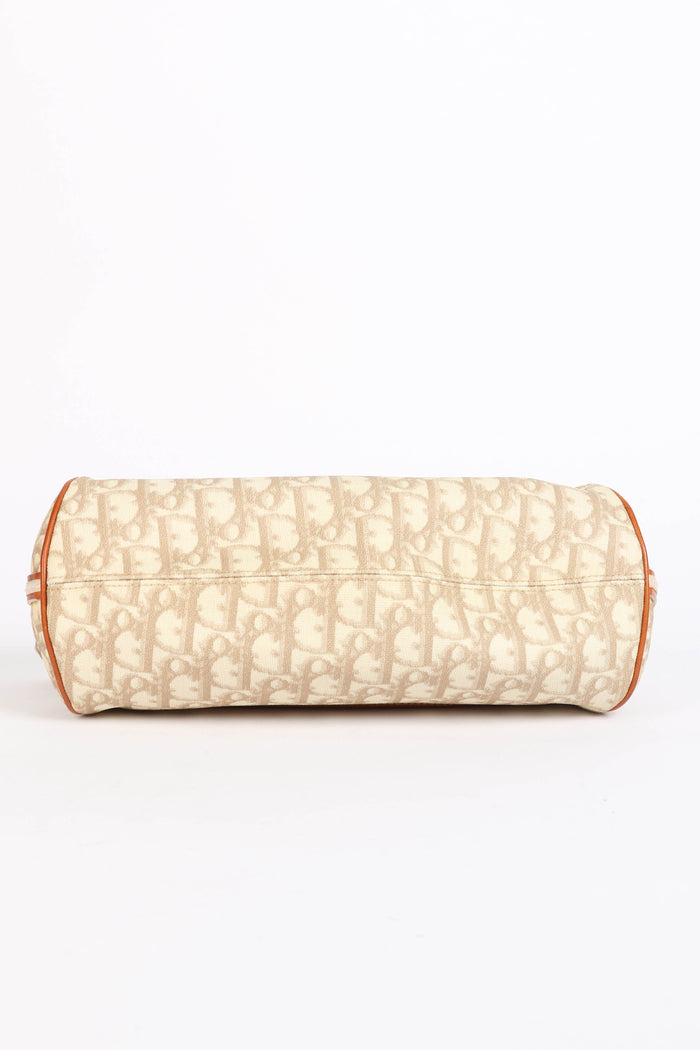 2000s Christian Dior Beige Romantique Shoulder Bag