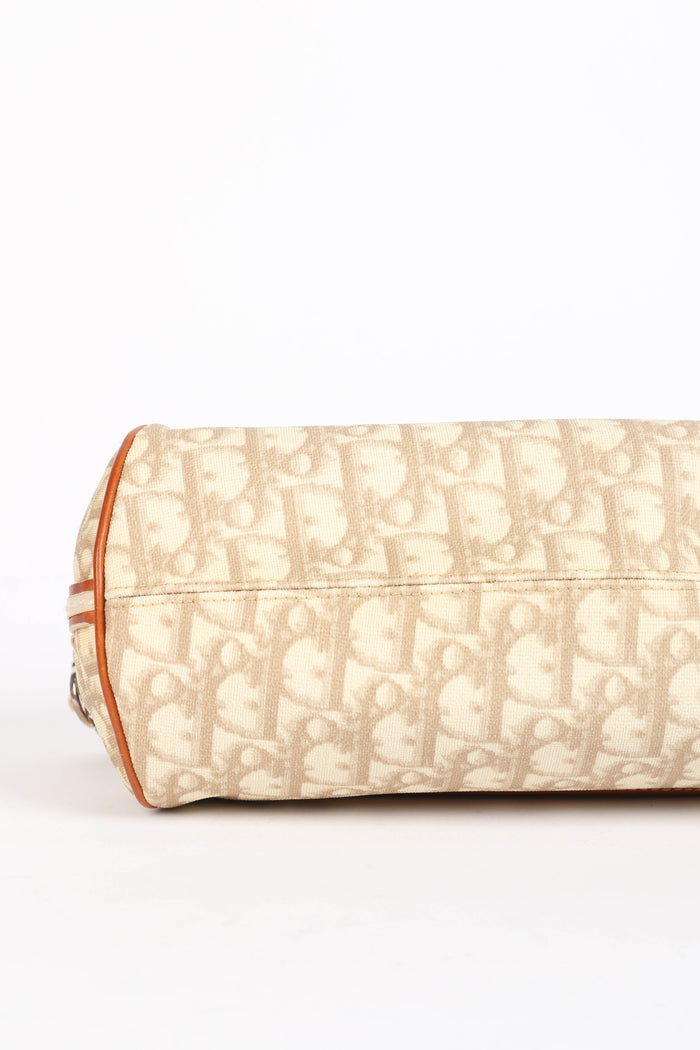 2000s Christian Dior Beige Romantique Shoulder Bag