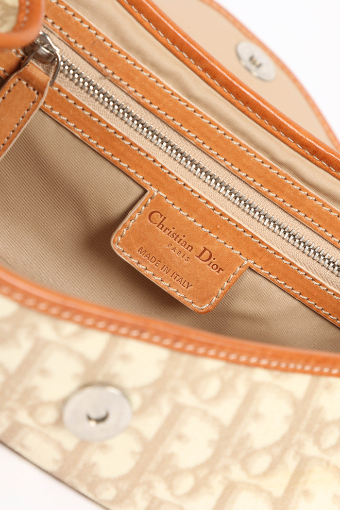 2000s Christian Dior Beige Romantique Shoulder Bag