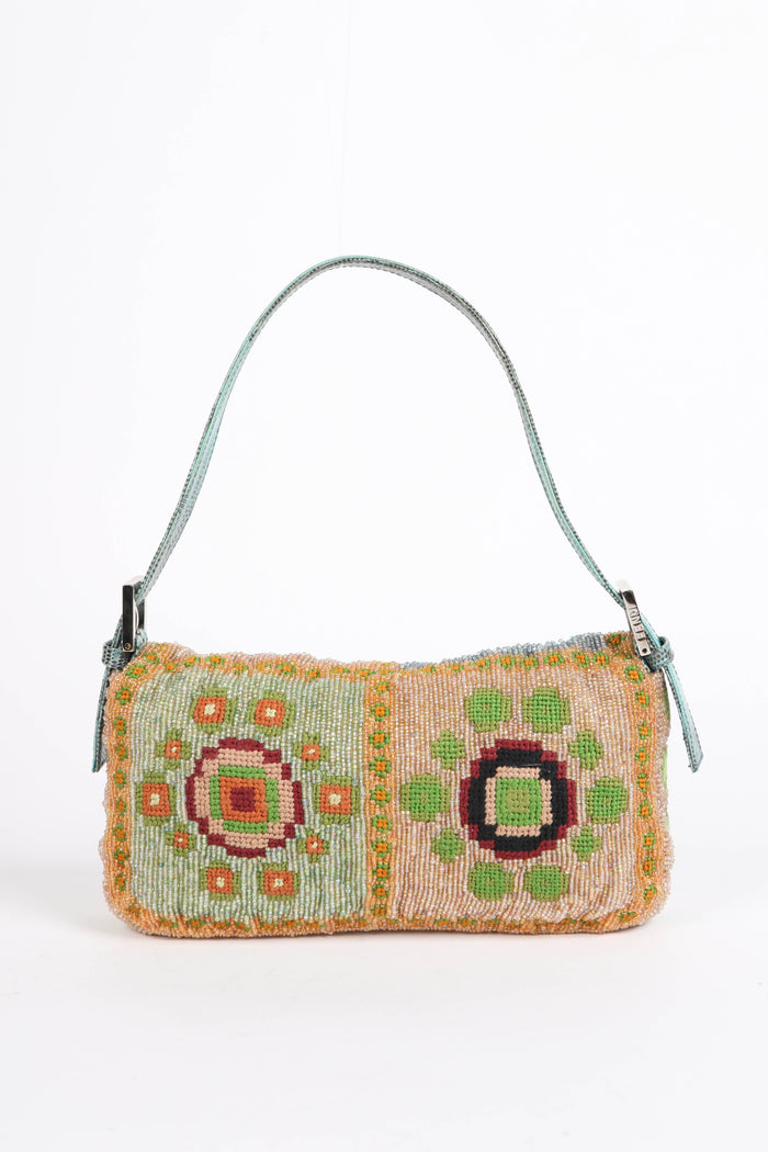 SUPER RARE Fendi Bead Embellished Baguette Bag