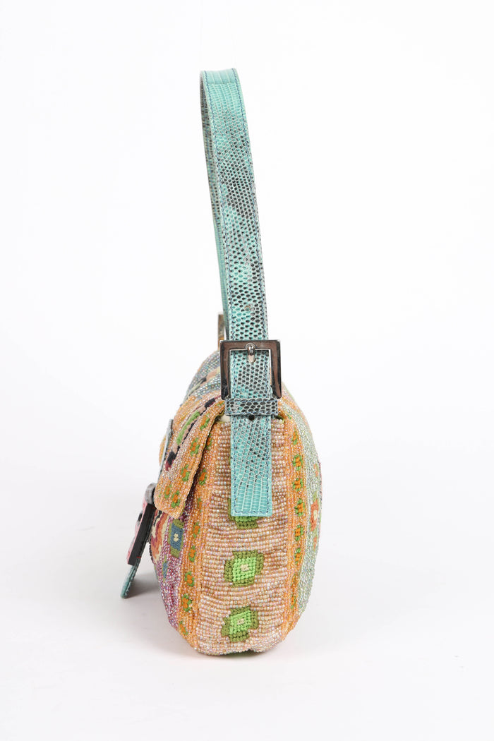 SUPER RARE Fendi Bead Embellished Baguette Bag