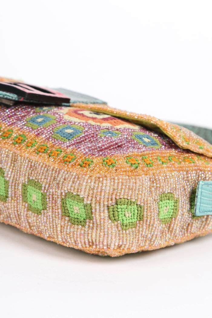 SUPER RARE Fendi Bead Embellished Baguette Bag