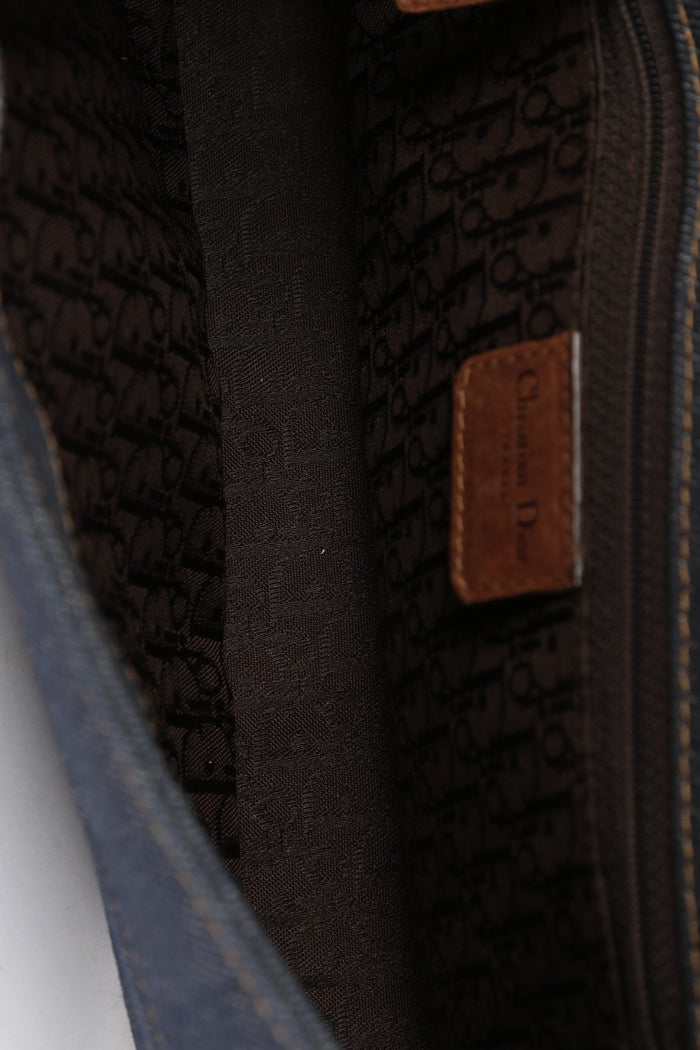 Vintage Christian Dior Denim Columbus Shoulder Bag