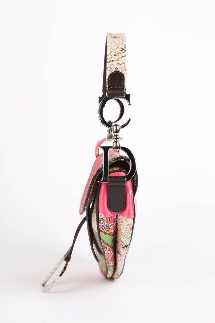 SUPER RARE Christian Dior John Galliano Silk Paisley Print Saddle Bag