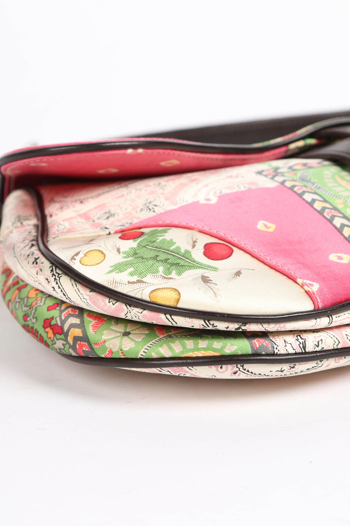 SUPER RARE Christian Dior John Galliano Silk Paisley Print Saddle Bag