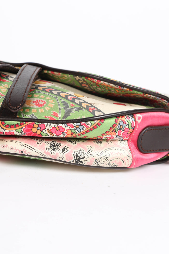 SUPER RARE Christian Dior John Galliano Silk Paisley Print Saddle Bag