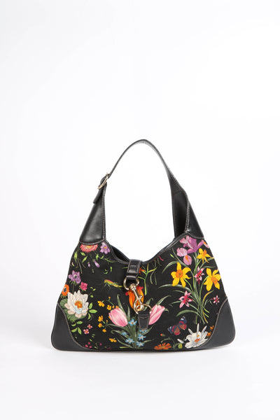 2010s Gucci Floral Jackie Shoulder Bag