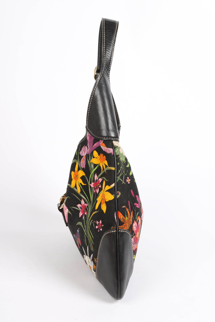 2010s Gucci Floral Jackie Shoulder Bag