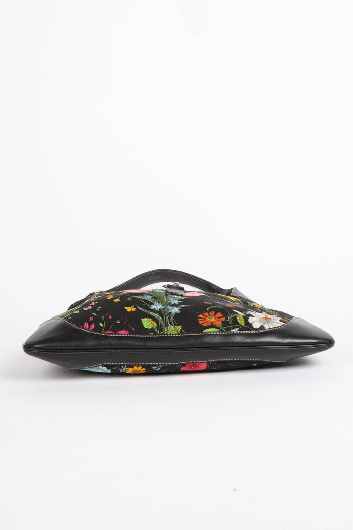 2010s Gucci Floral Jackie Shoulder Bag
