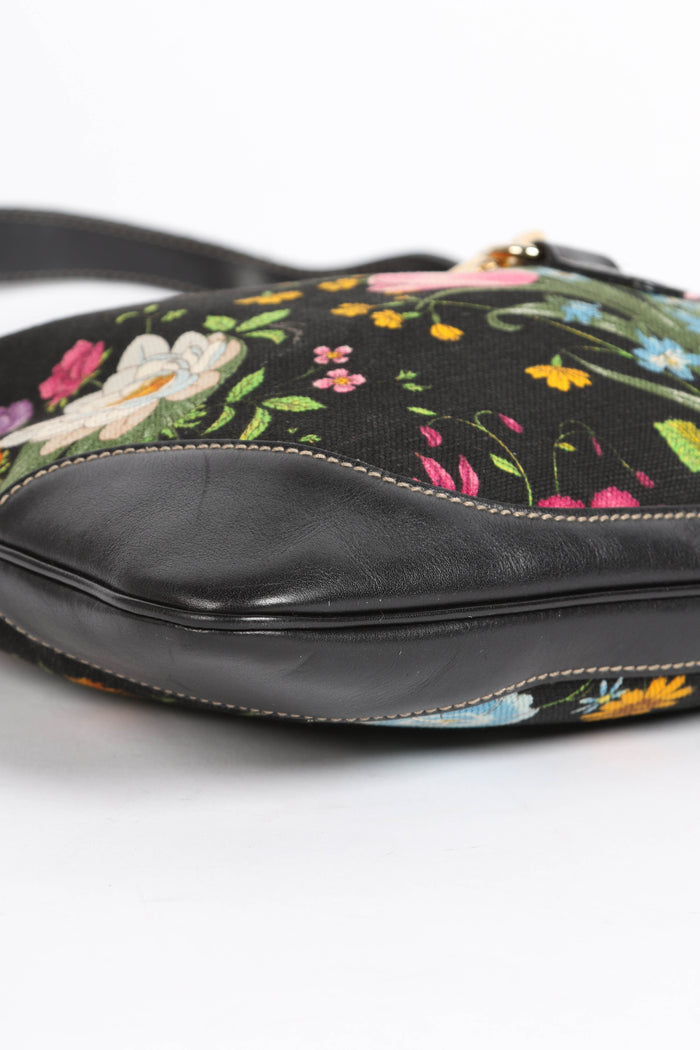 2010s Gucci Floral Jackie Shoulder Bag