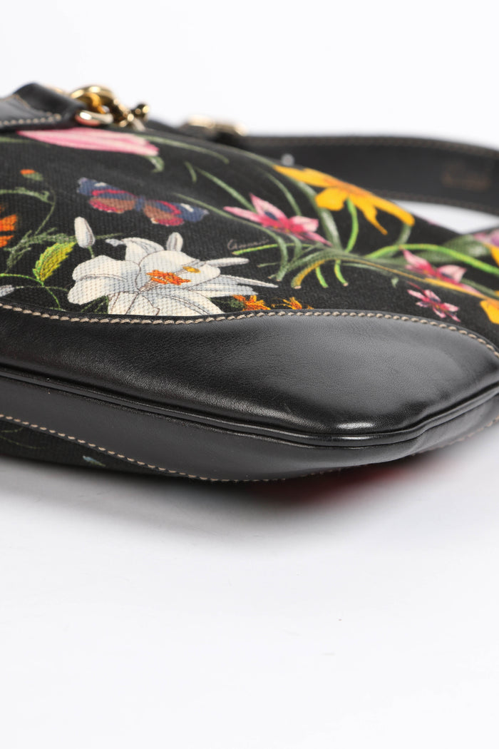 2010s Gucci Floral Jackie Shoulder Bag