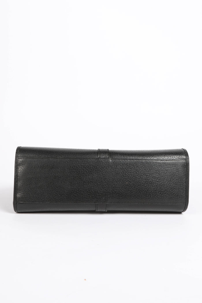 Vintage Gucci Black Leather Bardot Jackie Shoulder Bag
