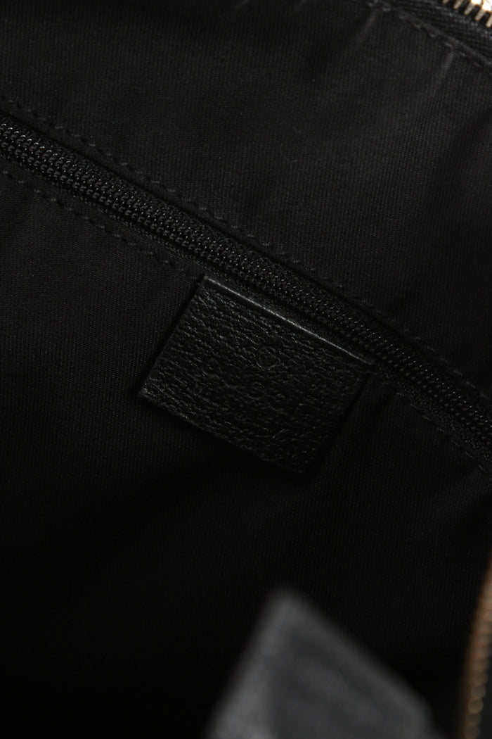 Vintage Gucci Black Monogram Canvas Shoulder Bag