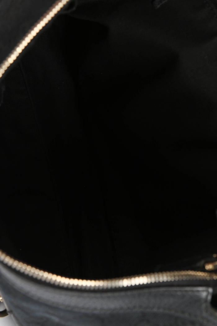 Vintage Gucci Black Monogram Canvas Shoulder Bag