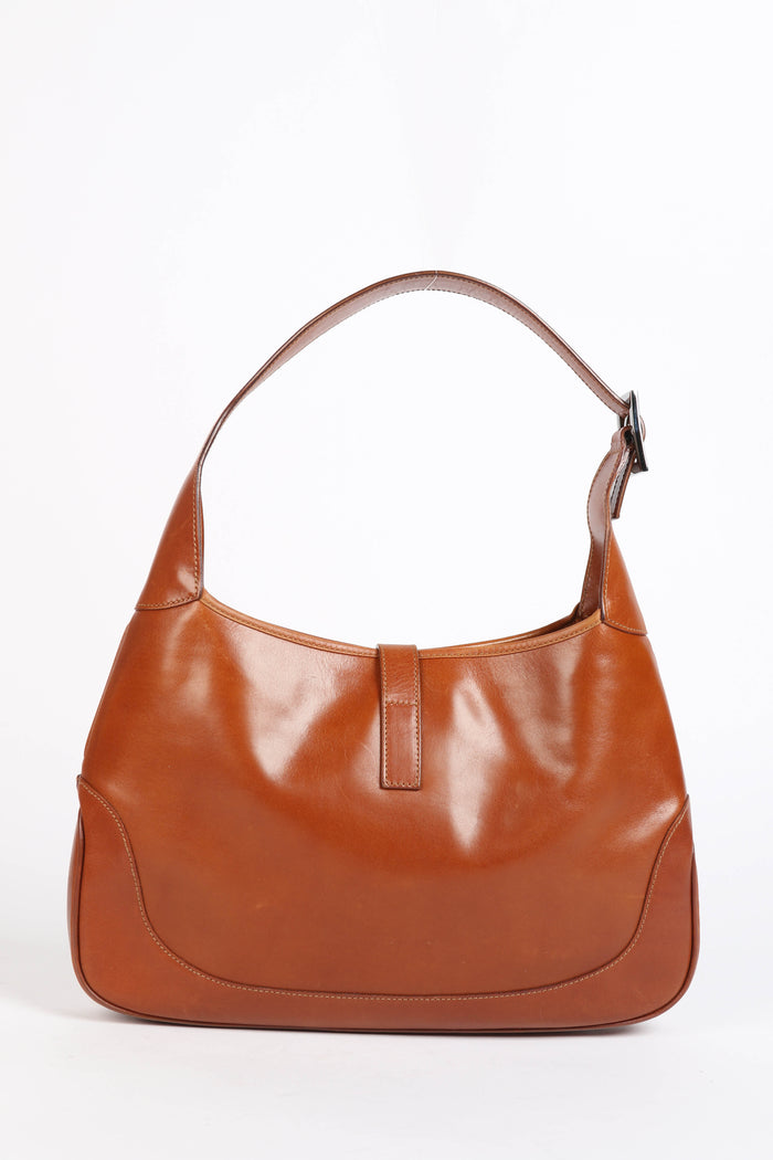 Vintage Gucci Tan Leather Jackie Shoulder Bag