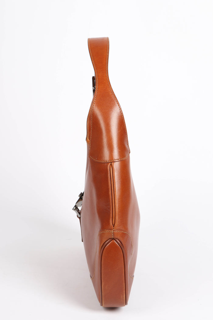 Vintage Gucci Tan Leather Jackie Shoulder Bag