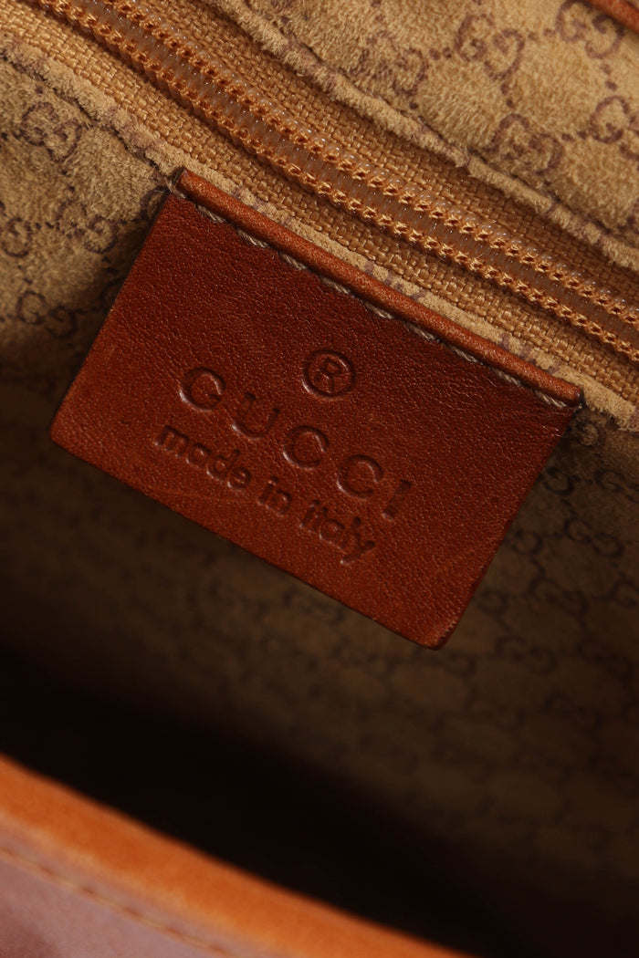 Vintage Gucci Tan Leather Jackie Shoulder Bag