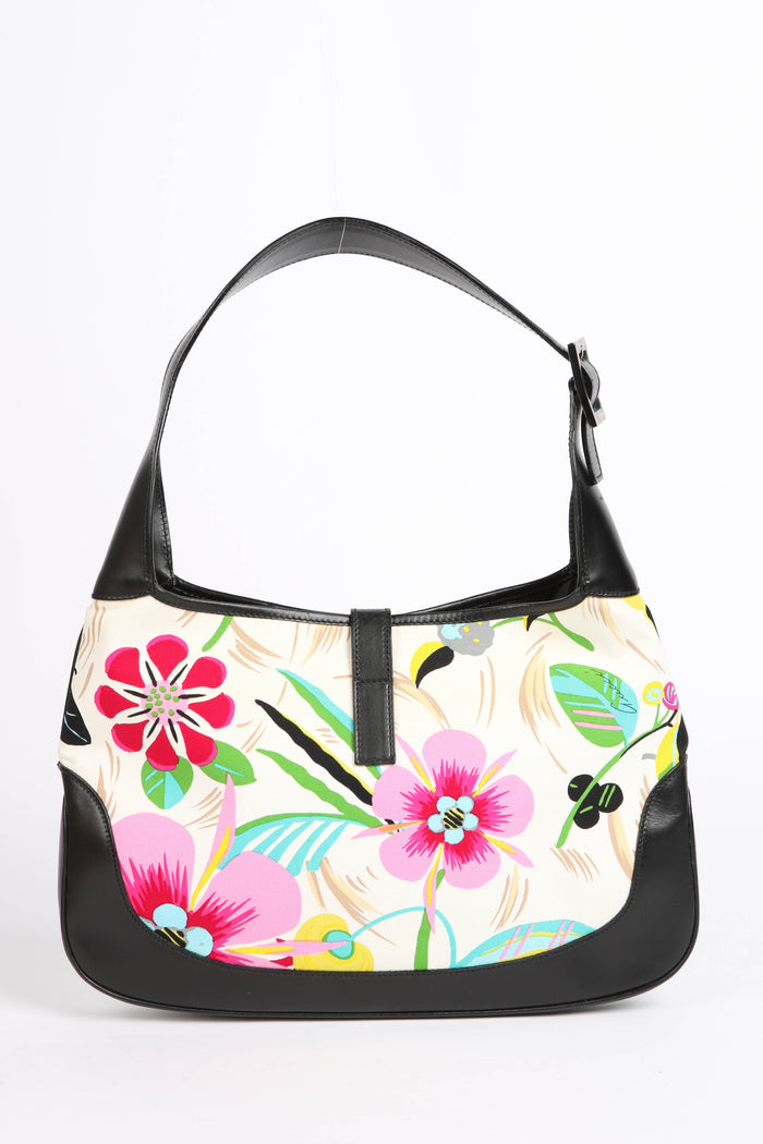 Vintage Gucci Floral Jackie Shoulder Bag
