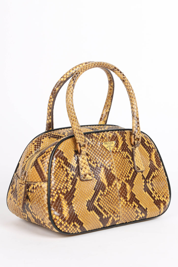 RARE Prada Snakeskin Mini Bowling Bag