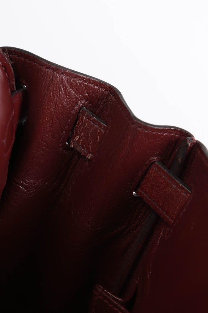 1984 Hermes Kelly 28cm Retourne in Rouge H Box Calf Leather GHW