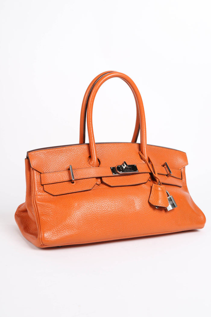 2005 Hermès Birkin JPG HAC in Orange Clemence Leather with Palladium Hardware