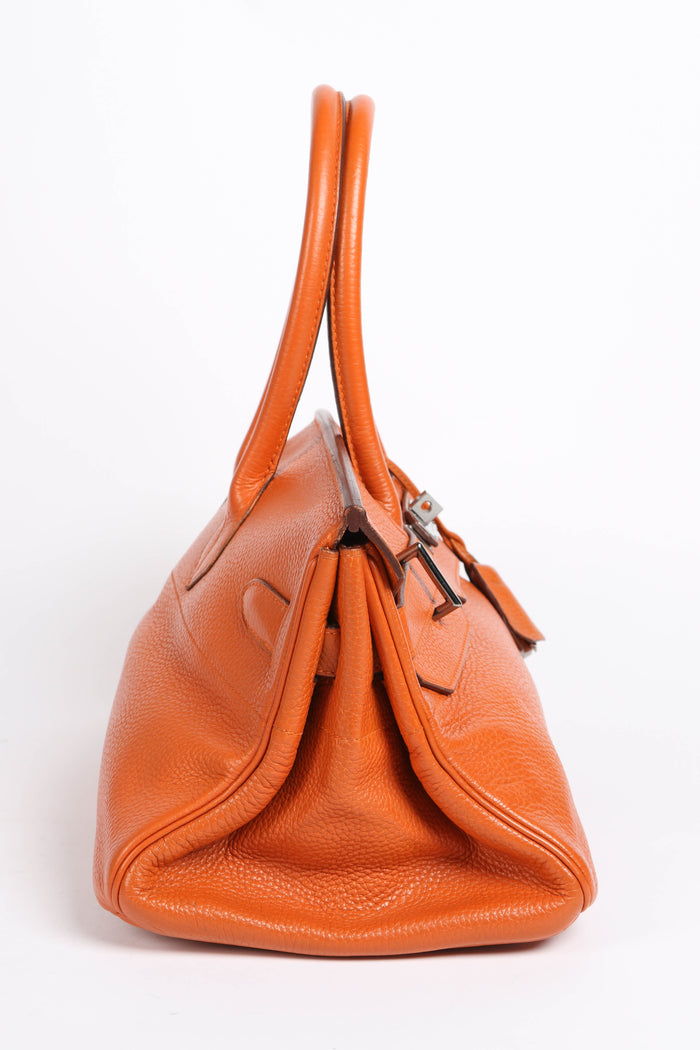2005 Hermès Birkin JPG HAC in Orange Clemence Leather with Palladium Hardware