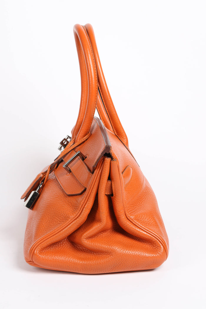 2005 Hermès Birkin JPG HAC in Orange Clemence Leather with Palladium Hardware