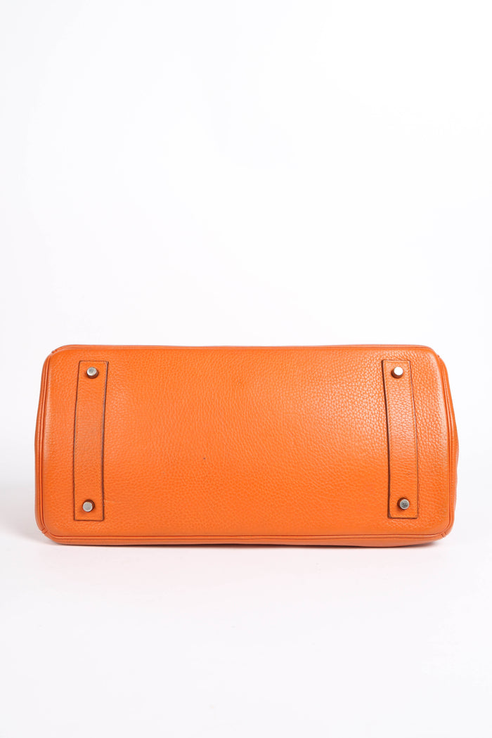2005 Hermès Birkin JPG HAC in Orange Clemence Leather with Palladium Hardware