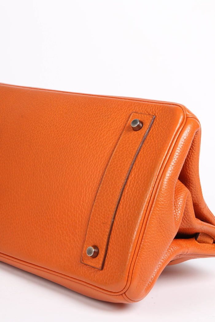 2005 Hermès Birkin JPG HAC in Orange Clemence Leather with Palladium Hardware
