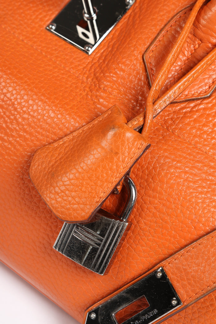 2005 Hermès Birkin JPG HAC in Orange Clemence Leather with Palladium Hardware