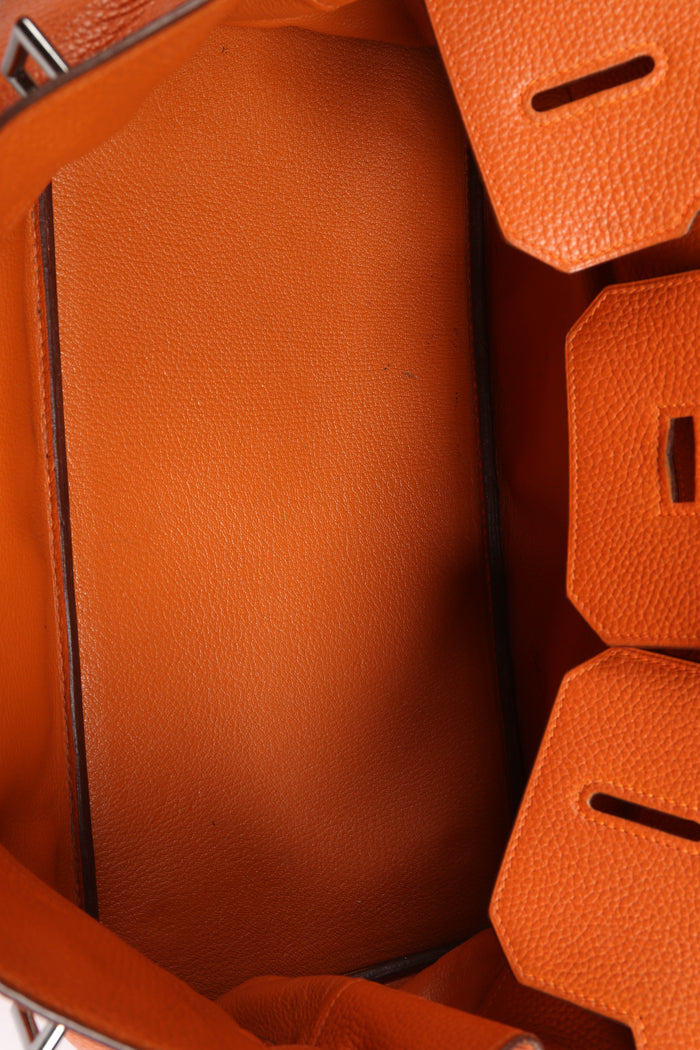 2005 Hermès Birkin JPG HAC in Orange Clemence Leather with Palladium Hardware